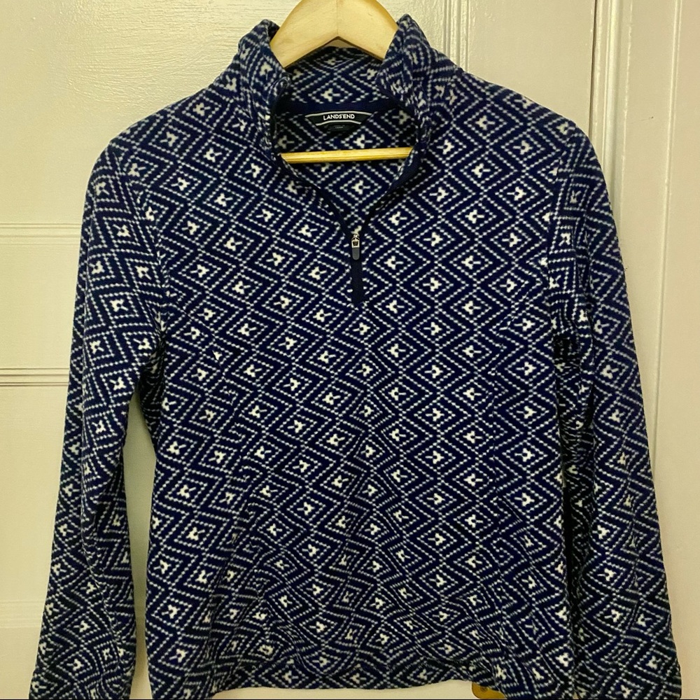 Land’s End Blue Winter Aesthetic Sweater